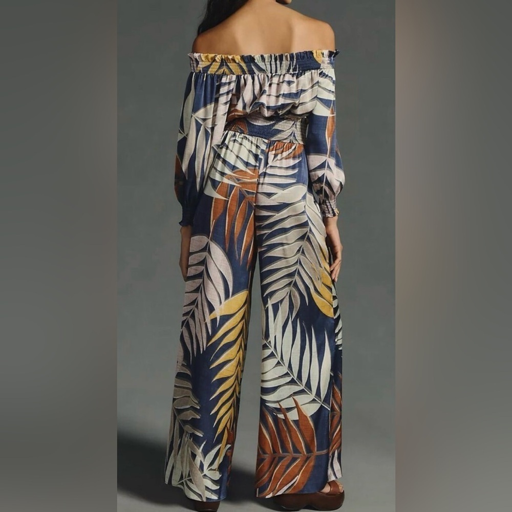 NWT Anthropologie Hutch off Shoulder Jumpsuit Size Medium Petite - Picture 2 of 16